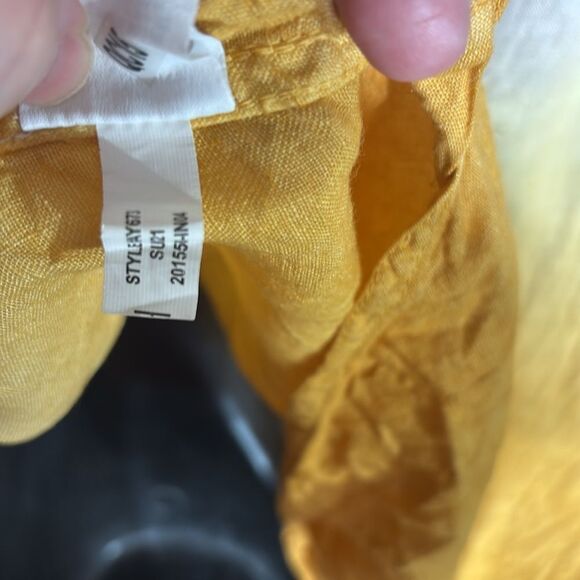 J crew x Baird mcnutt women’s 100% linen button down ombre top sustainable - Picture 7 of 8